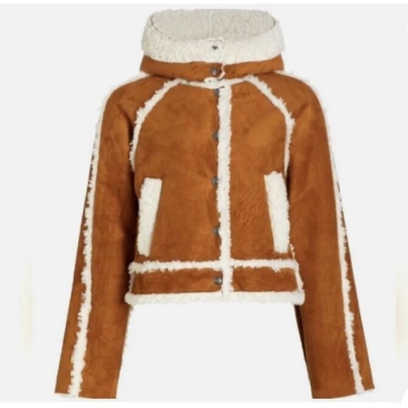 Free People We The Free Vegan Sherling Coat - Picture 3 of 7